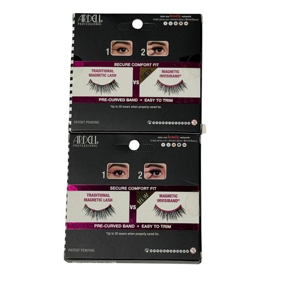 Ardell Magnetic MegaHold 053 Lash Duo Bundle Invisible Invisiband New - Picture 2 of 6